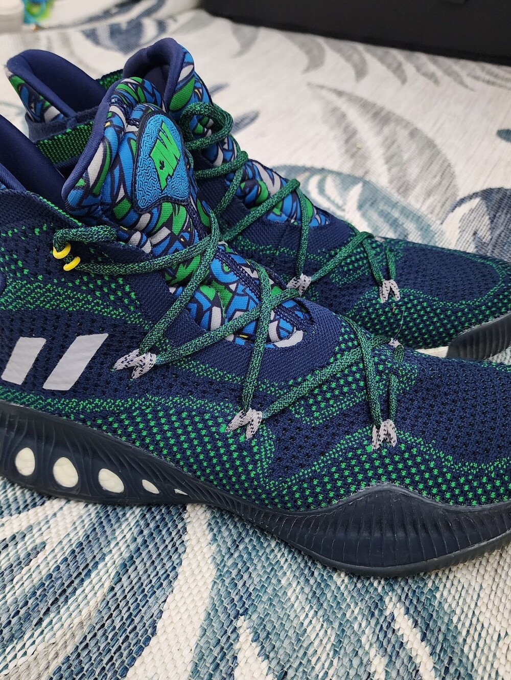 Adidas Crazy Explosive Primeknit Collegiate Navy Green Men's 13 Andrew Wiggins
